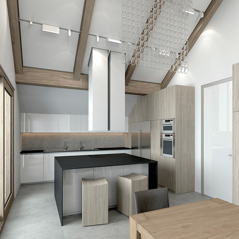 Трехмерное реалистичное моделирование позволяет заказчикам визуализировать будущее пространство интерьера до мельчайших деталей.